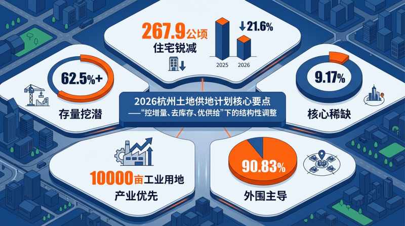  【数据拆解】2026年杭州供地计划深度报告：三大结构性信号揭示楼市底层逻辑 房产家居